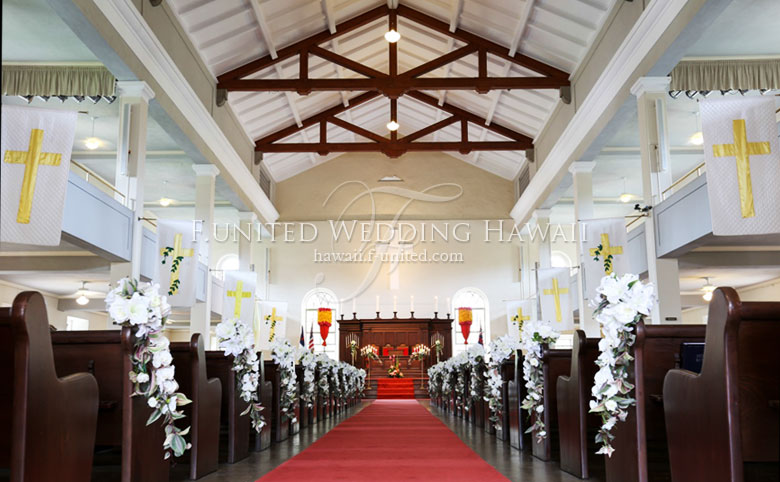 カワイアハオ教会ウエディングの基本装飾